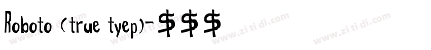 Roboto (true tyep)字体转换